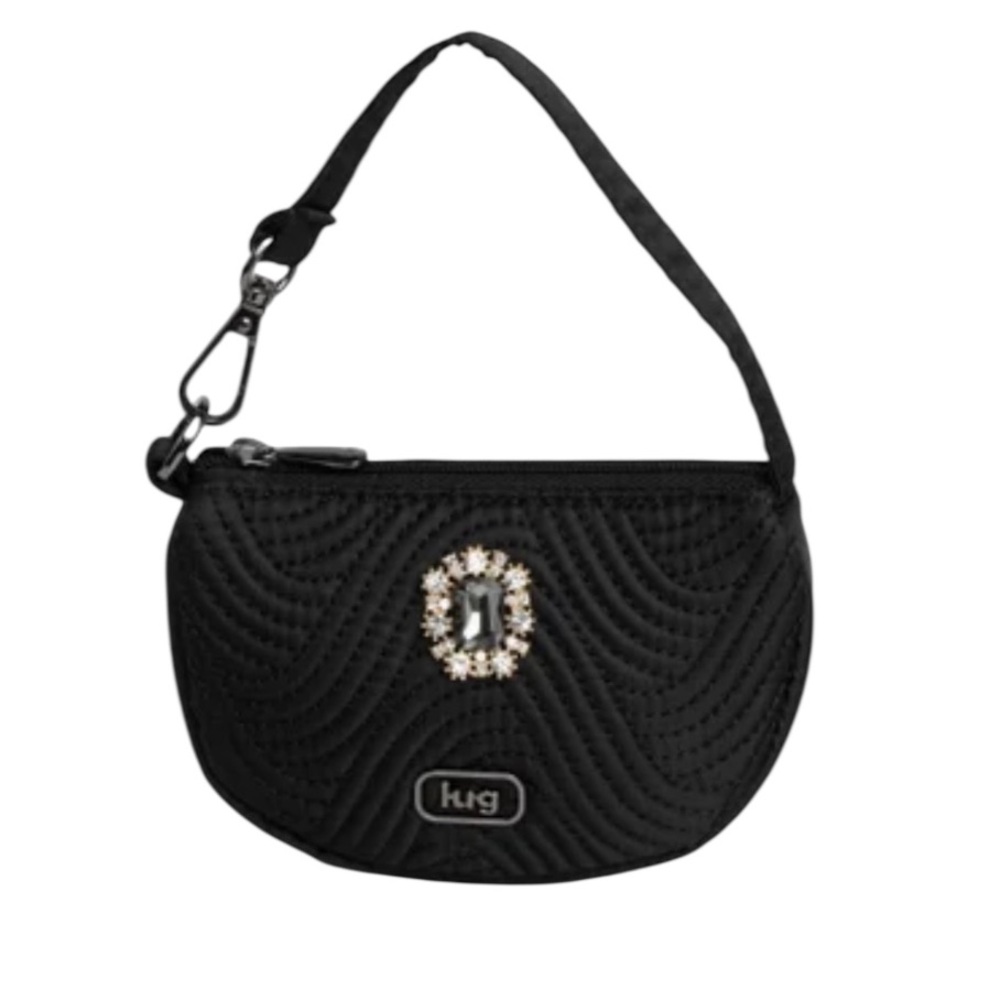 Lug Disco Gem Wristlet Pouch Black